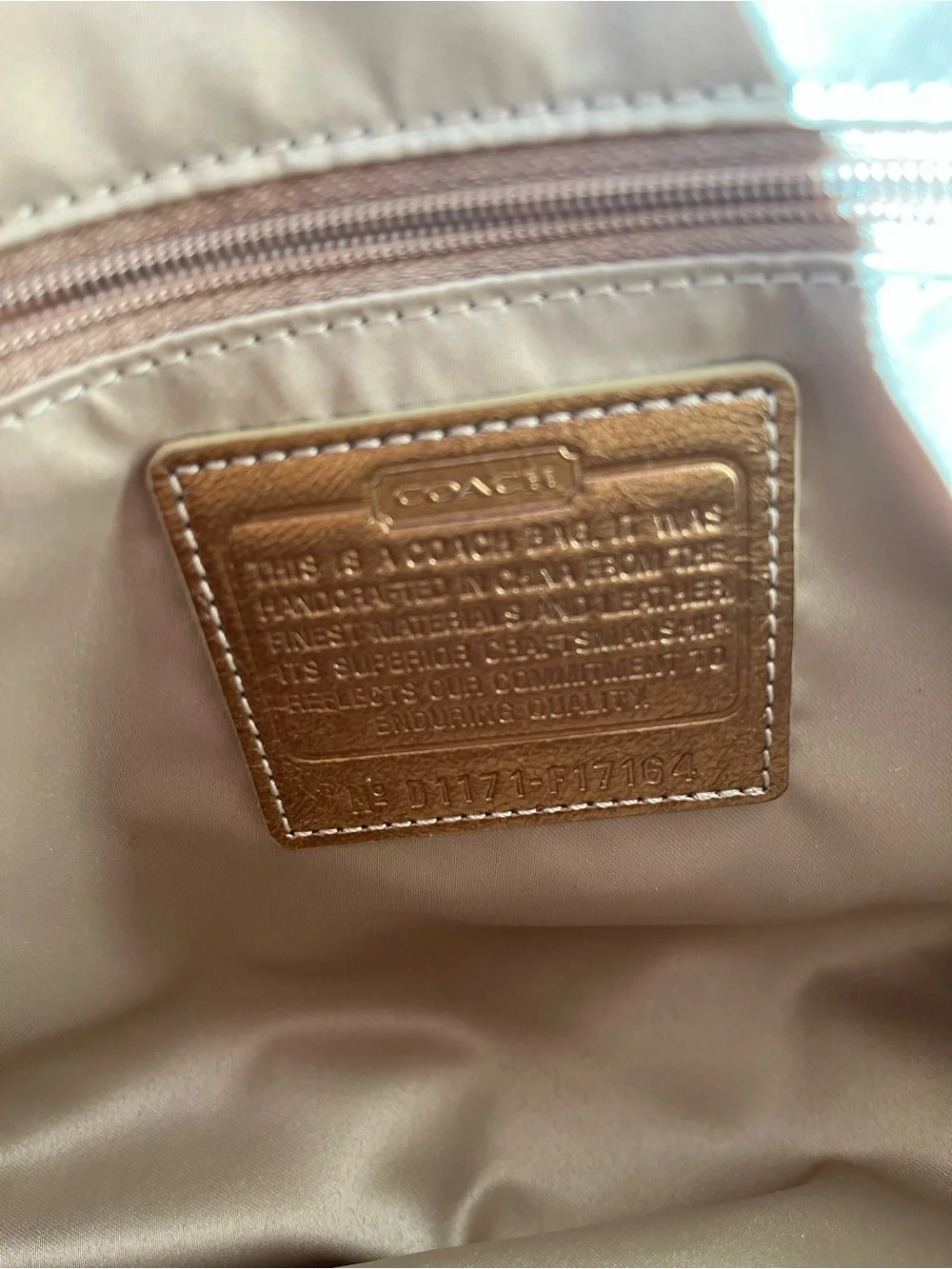 2011 COACH PINK & Gold HAMPTON PATCHWORK SATCHEL D1171-F17164: Lovely Condition!